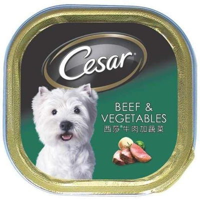 Cesar Cesar Beef & Vegetables Tray Dog Food 100g Dog Food & Treats