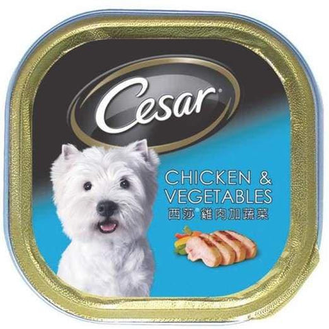 Cesar Cesar Chicken & Vegetables Pate Tray Dog Food 100g Dog Food & Treats