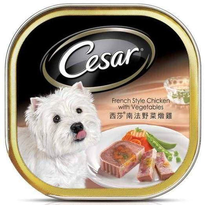 Cesar Cesar French Style Chicken & Vegetables Tray Dog Food 100g Dog Food & Treats