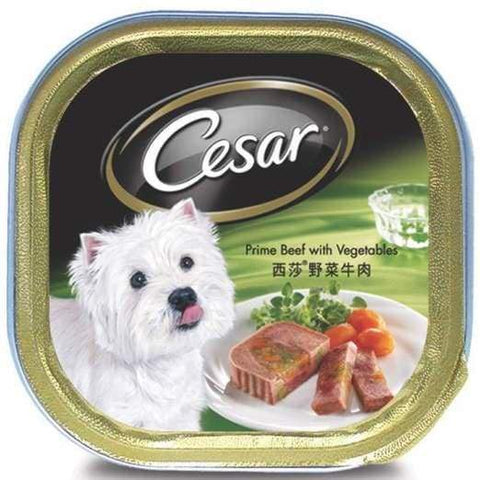 Cesar Cesar Prime Beef With Vegetables Pate Tray Dog Food 100g Dog Food & Treats