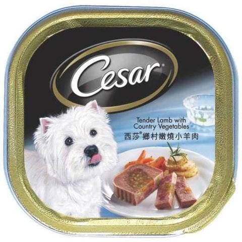 Cesar Cesar Tender Lamb with Country Vegetables Pate Tray Dog Food 100g Dog Food & Treats