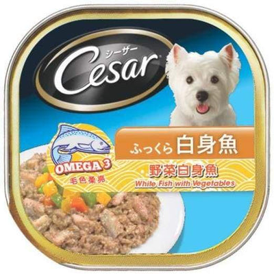 Cesar Cesar Whitefish & Vegetables Tray Dog Food 100g Dog Food & Treats