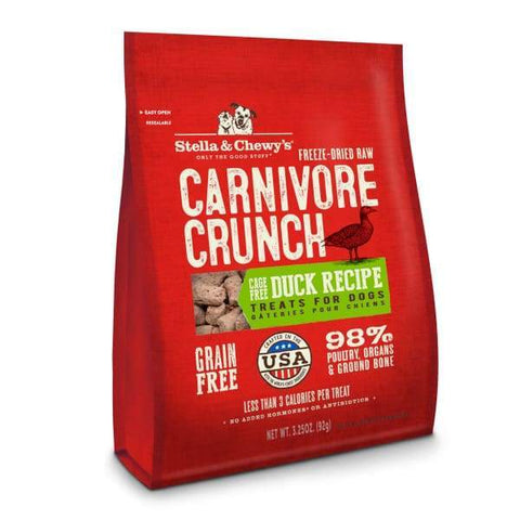Stella & Chewys Stella & Chewys Carnivore Crunch Duck Freeze-Dried Dog Treats 3.25oz Dog Food & Treats