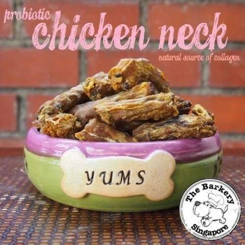 The Barkery Singapore The Barkery Probiotic Chicken Neck Dehydrated Dog Treats 100g Dog Food & Treats