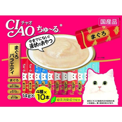 Ciao Ciao ChuRu 40p Tuna Scallop Jumbo Mix Cat Treats 560g (14g x 40) Cat Food & Treats