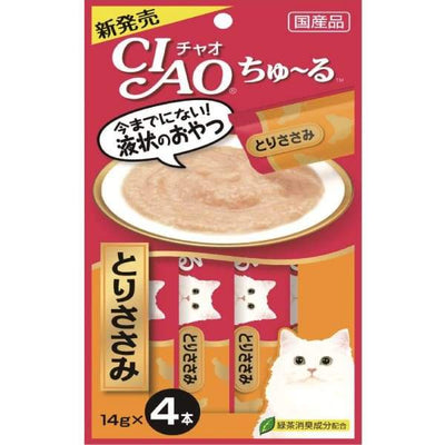 Ciao Ciao ChuRu Chicken Fillet Liquid Cat Treat 56g (14gx4) Cat Food & Treats