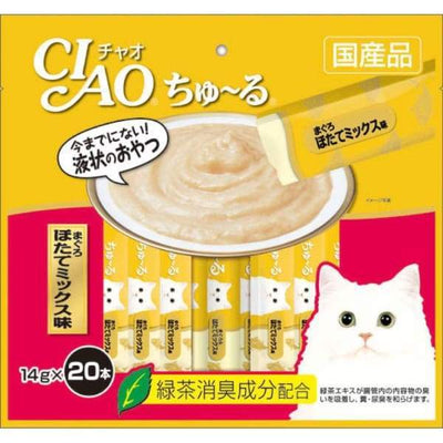 Ciao Ciao ChuRu Tuna & Scallop Liquid Cat Treat 280g (14gx20) Cat Food & Treats