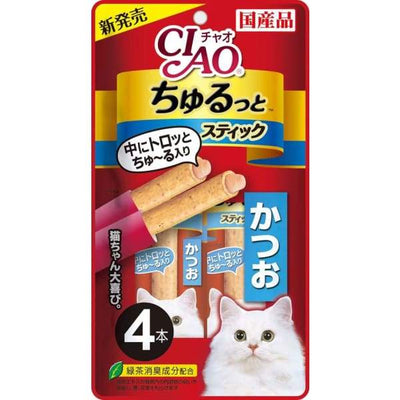 Ciao Ciao Churutto Katsuo Cat Treats 28g (7g x 4) Cat Food & Treats
