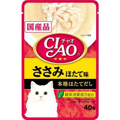 Ciao Ciao Cream Soup Pouch Chicken Fillet Scallop Flavor 40g Cat Food & Treats