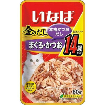 Ciao Ciao Golden Stock Pouch Small Tuna Flakes for Mature Cat 14+ Wet Cat Food 60g Cat Food & Treats