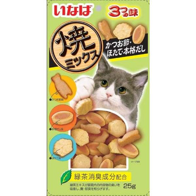 Ciao Ciao Soft Bits Mix Chicken Fillet with Tuna Dried Bonito and Scallop Flavor Cat Treats 25g Cat Food & Treats