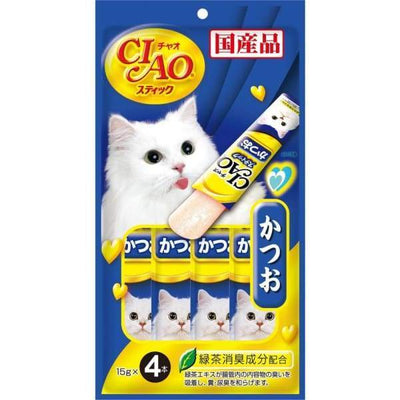 Ciao Ciao Stick Katsuo Tuna In Jelly Cat Treat 60g (15gx40) Cat Food & Treats