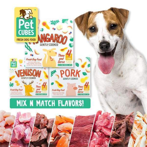 Pet Cubes Mix & Match PetCubes Complete Gently Cooked Frozen Dog Food 2.25kg (Mix 7 x 320g) Dog Food & Treats