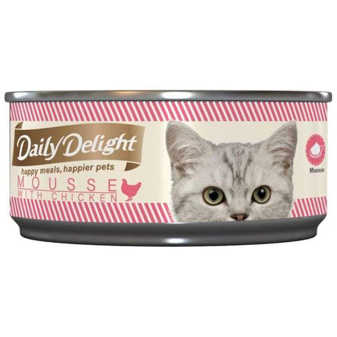 Daily Delight Daily Delight Mousse With Chicken Canned Cat Food 80g Cat Food & Treats