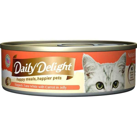 Daily Delight Daily Delight Skipjack Tuna White with Carrot in Jelly Canned Cat Food 80g Cat Food & Treats