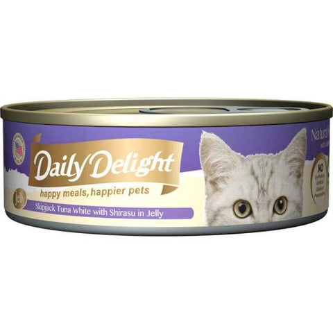 Daily Delight Daily Delight Skipjack Tuna White with Shirasu in Jelly Canned Cat Food 80g Cat Food & Treats