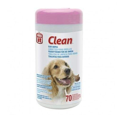 Dogit Dogit Clean Ear Wipes - 70 Unscented Wipes Grooming & Hygiene