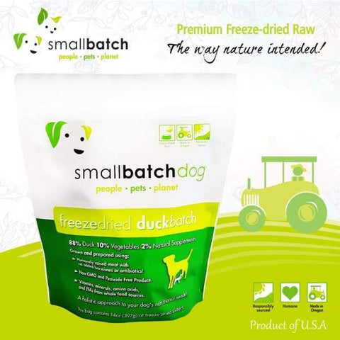 Smallbatch [MIX & MATCH UP TO 39% OFF] Smallbatch Duck Slider Freeze Dried Dog Food 14oz Dog Food & Treats