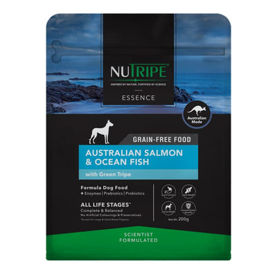 Nutripe Nutripe Essence Australian Salmon & Ocean Fish With Green Tripe Dry Dog Food Trial Bag 200g Dog Food & Treats