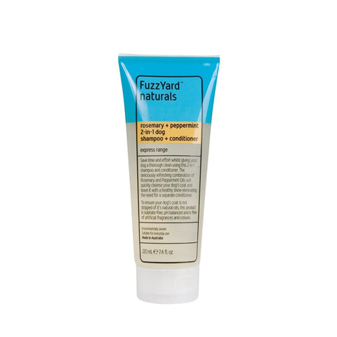 Fuzzyard [15% OFF] Fuzzyard Express 2 In 1 Rosemary and Peppermint Dog Shampoo & Conditioner 220ml Grooming & Hygiene