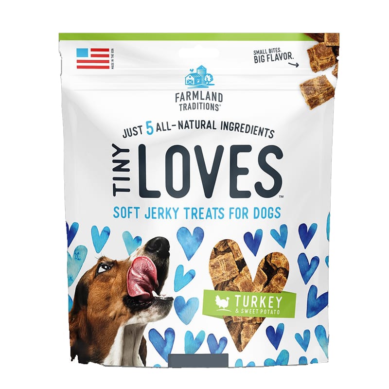 Farmland Traditions Farmland Traditions Tiny Loves Turkey & Sweet Potato Soft Jerky Dog Treats 5oz Dog Food & Treats