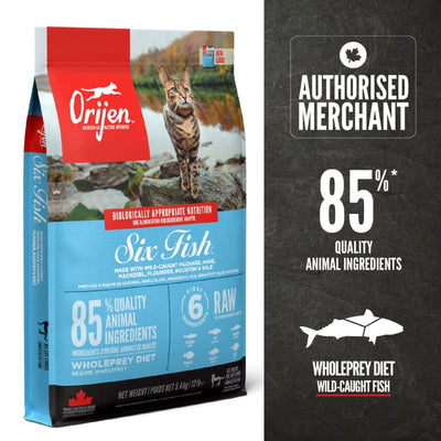 ORIJEN [33% OFF] ORIJEN Six Fish Cat Dry Food (2 Sizes) Cat Food & Treats