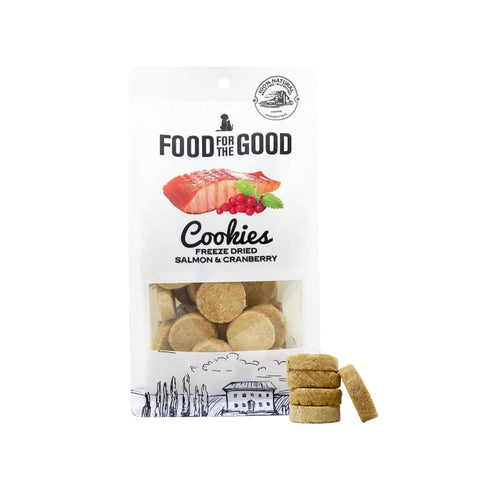 Food For The Good [25% OFF] Food For The Good Salmon & Cranberry Cookies Freeze-Dried Cat & Dog Treats 70g Dog Food & Treats