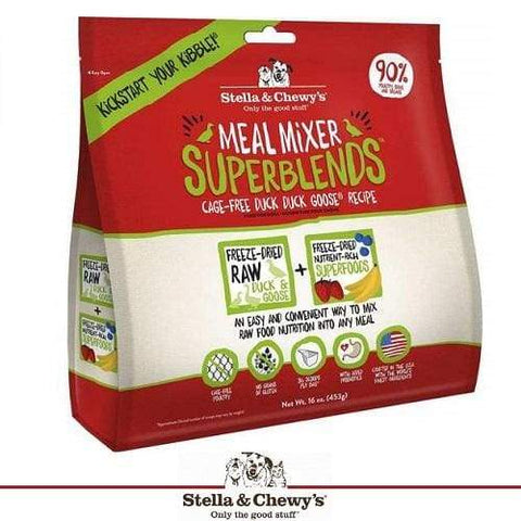 Stella & Chewys Stella & Chewys Meal Mixer Superblends Duck Duck Goose Freeze-Dried Dog Food 16oz Dog Food & Treats