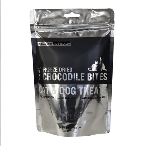 Freeze Dry Australia Freeze Dry Australia Crocodile Bites Freeze-dried Cat & Dog Treats 70g Dog Food & Treats