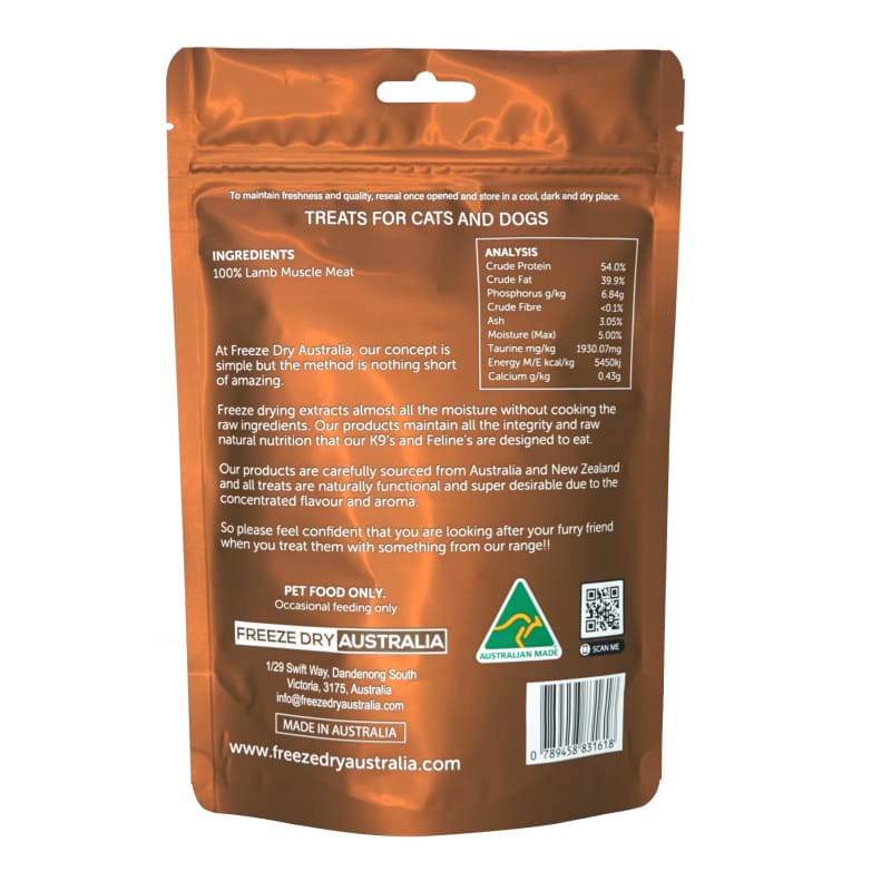 Freeze Dry Australia [30% OFF] Freeze Dry Australia Lamb Cookie Freeze Dried Dog Treats 100g Dog Food & Treats