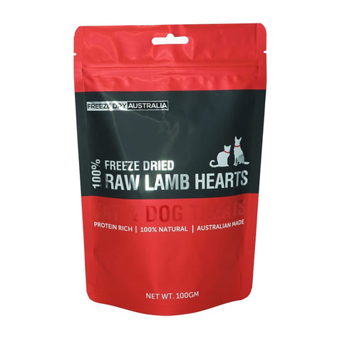 Freeze Dry Australia [32% OFF] Freeze Dry Australia 100% Raw Lamb Hearts Freeze Dried Cat & Dog Treats 100g Dog Food & Treats