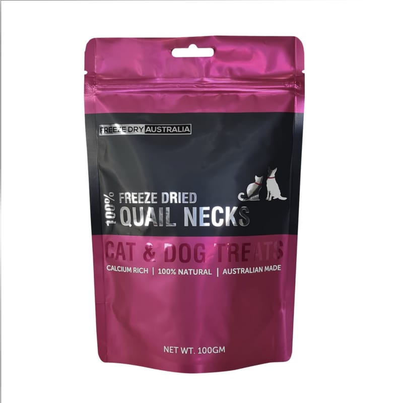 Freeze Dry Australia [30% OFF] Freeze Dry Australia Quail Necks Freeze-dried Cat & Dog Treats 100g Dog Food & Treats