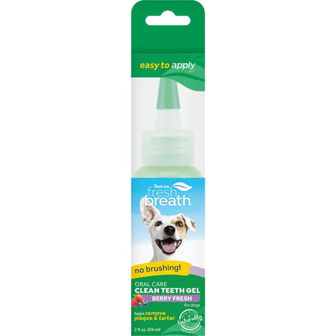 TropiClean [15% OFF] Tropiclean Fresh Breath Berry Fresh Clean Teeth Oral Care Gel 2oz Dog Healthcare