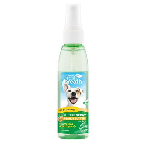 TropiClean [15% OFF] Tropiclean Fresh Breath Peanut Butter Oral Care Spray for Dogs & Cats 4oz Dog Healthcare