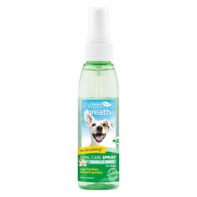 TropiClean [15% OFF] Tropiclean Fresh Breath Vanilla Mint Oral Care Spray for Dogs & Cats 4oz Dog Healthcare
