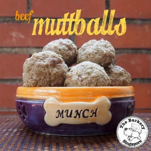 The Barkery Singapore [8% OFF BEEF FLAVOUR | CNY SPECIAL] The Barkery Muttballs Fresh Frozen Dog Food 6pcs Dog Food & Treats