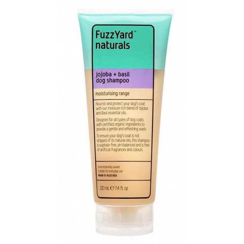 Fuzzyard [11.11 | 2 FOR $29] Fuzzyard Jojoba and Basil Moisturising Dog Shampoo 220ml Grooming & Hygiene