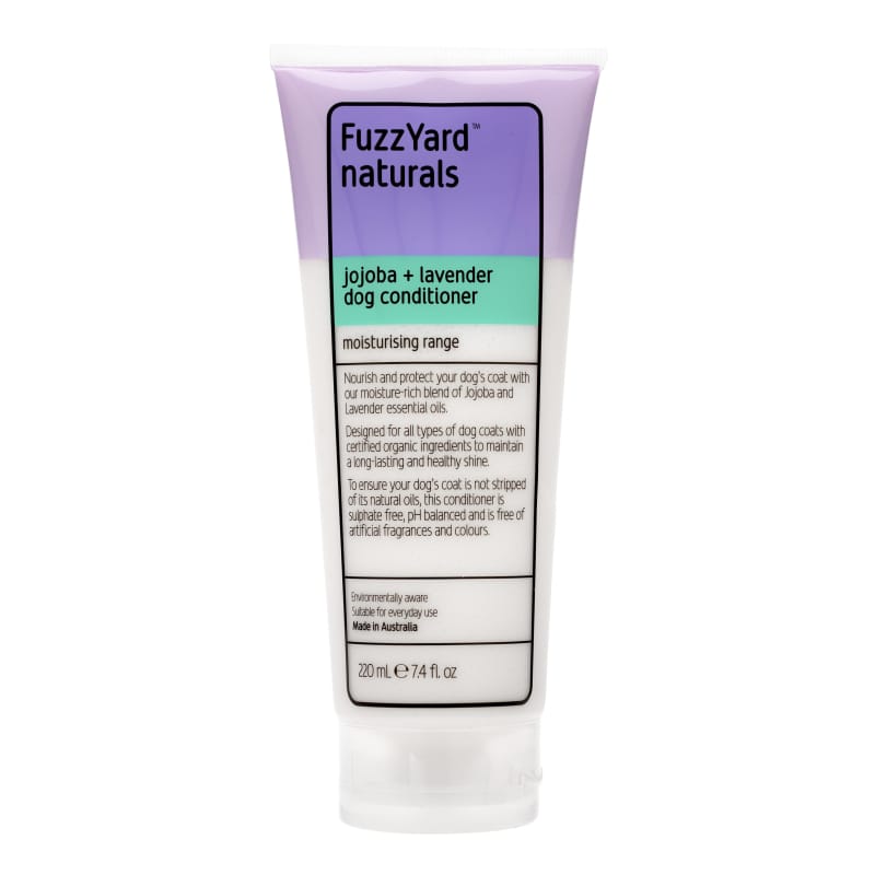 Fuzzyard [11.11 DEALS! 2 FOR $29] Fuzzyard Jojoba and Lavender Moisturising Dog Conditioner 220ml Grooming & Hygiene