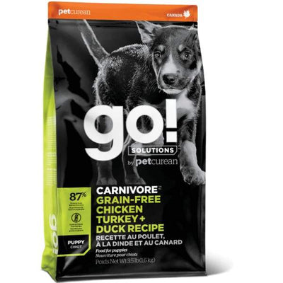 Go! GO! Solutions Carnivore Grain Free Chicken Turkey & Duck Puppy Dry Dog Food Dog Food & Treats