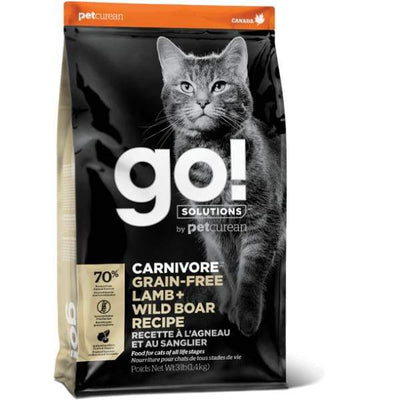 Go! GO! Solutions Carnivore Grain Free Lamb + Wild Boar Recipe Cat Dry Food Cat Food & Treats
