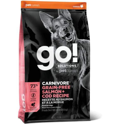 Go! GO! Solutions Carnivore Grain Free Salmon + Cod Recipe Dry Dog Food Dog Food & Treats