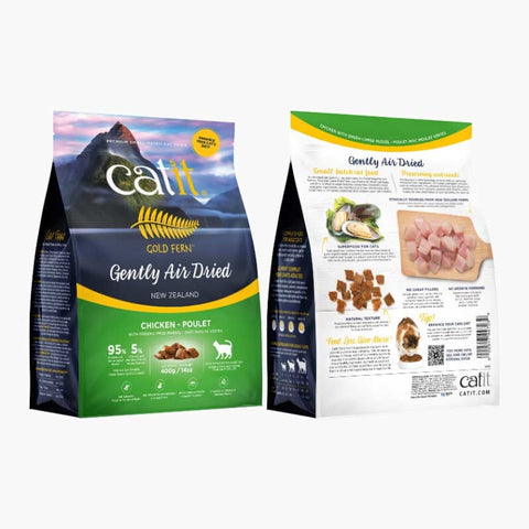 Catit [LIMITED-TIME 25% OFF] Catit Gold Fern Gently Air-Dried Chicken With Green-Lipped Mussel Adult Cat Food (2 Sizes) Cat Food & Treats