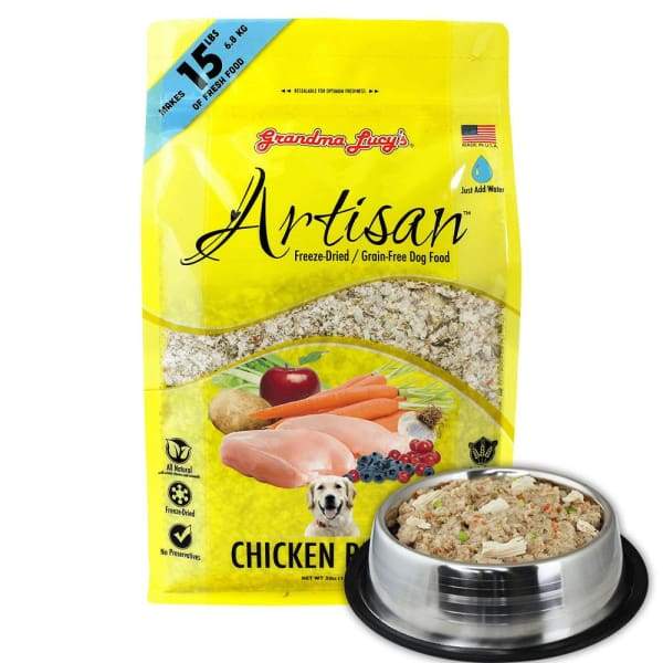 Grandma Lucy’s [10% OFF] Grandma Lucy’s Artisan Chicken Freeze Dried Grain Free Dog Food 3lbs Dog Food & Treats