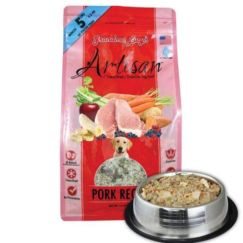 Grandma Lucy’s [10% OFF] Grandma Lucy’s Artisan Pork Freeze-Dried Grain-Free Dog Food Dog Food & Treats