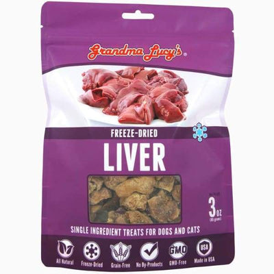 Grandma Lucys [10% OFF] Grandma Lucys Freeze-Dried Liver Single Ingredient Cat & Dog Treats 2.5oz Dog Food & Treats