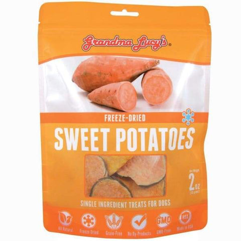 Grandma Lucys [10% OFF] Grandma Lucys Freeze-Dried Sweet Potatoes Single Ingredient Cat & Dog Treats 2oz Dog Food & Treats