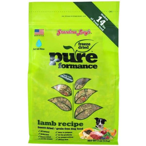 Grandma Lucys Grandma Lucys Pureformance Lamb Freeze-Dried Grain-Free Dog Food 3lb Dog Food & Treats