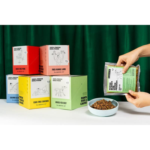 The Grateful Pet [LIMITED-TIME 10% OFF FOR 6KG] The Grateful Pet Gently Cooked Grass-fed Beef Frozen Dog food 2kg Dog Food & Treats