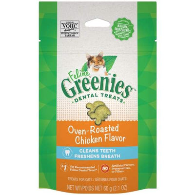 Greenies [20% OFF] Greenies Oven Roasted Chicken Flavour Cat Dental Treats 2.1oz Cat Food & Treats