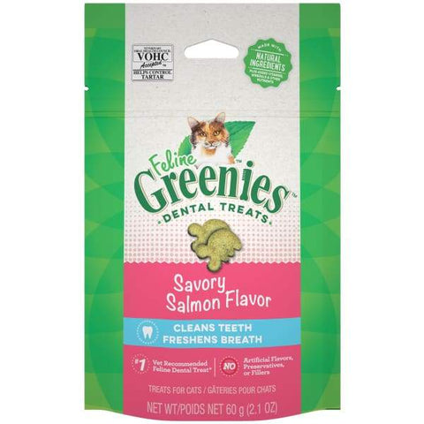 Greenies [20% OFF] Greenies Savory Salmon Flavour Cat Dental Treats 2.1oz Cat Food & Treats